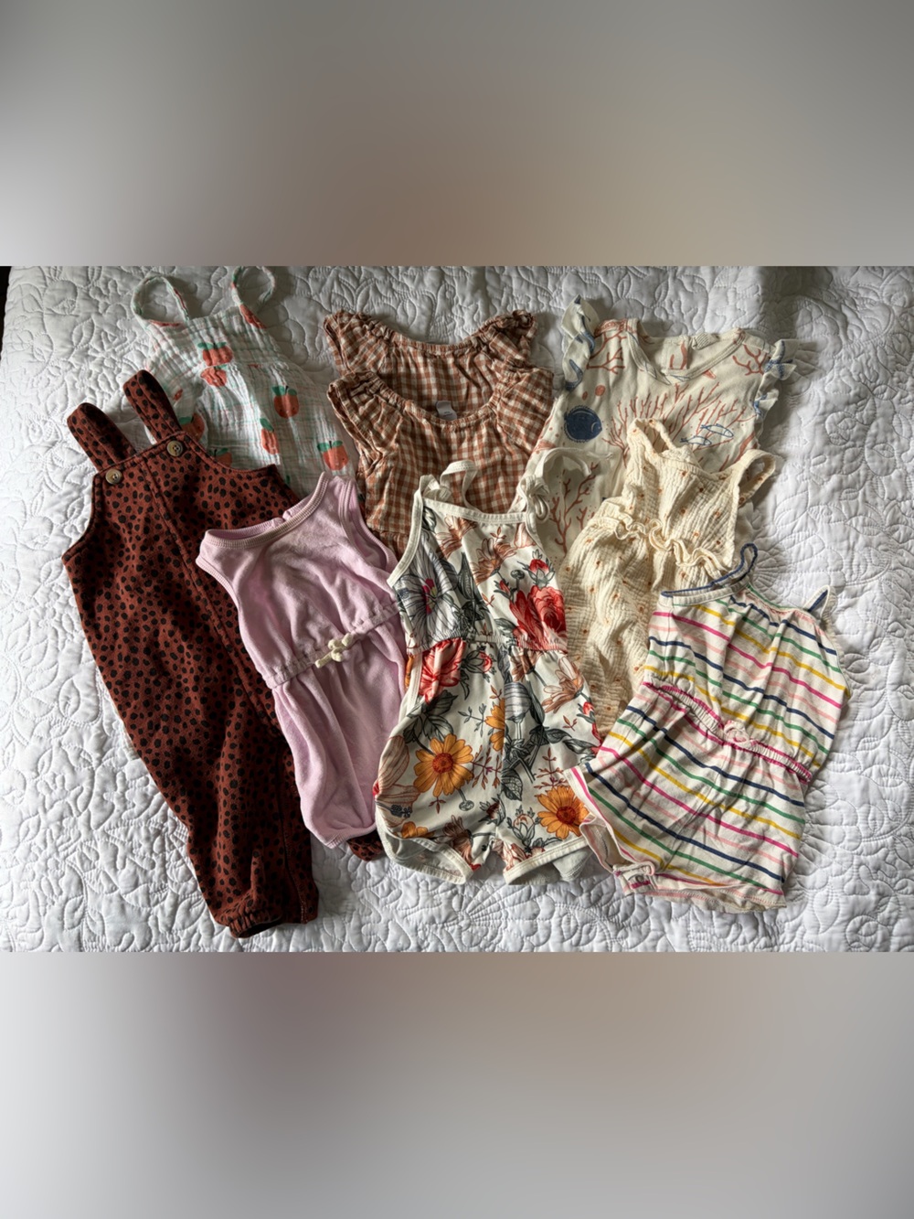 Bundle of girls rompers / 6-12 months